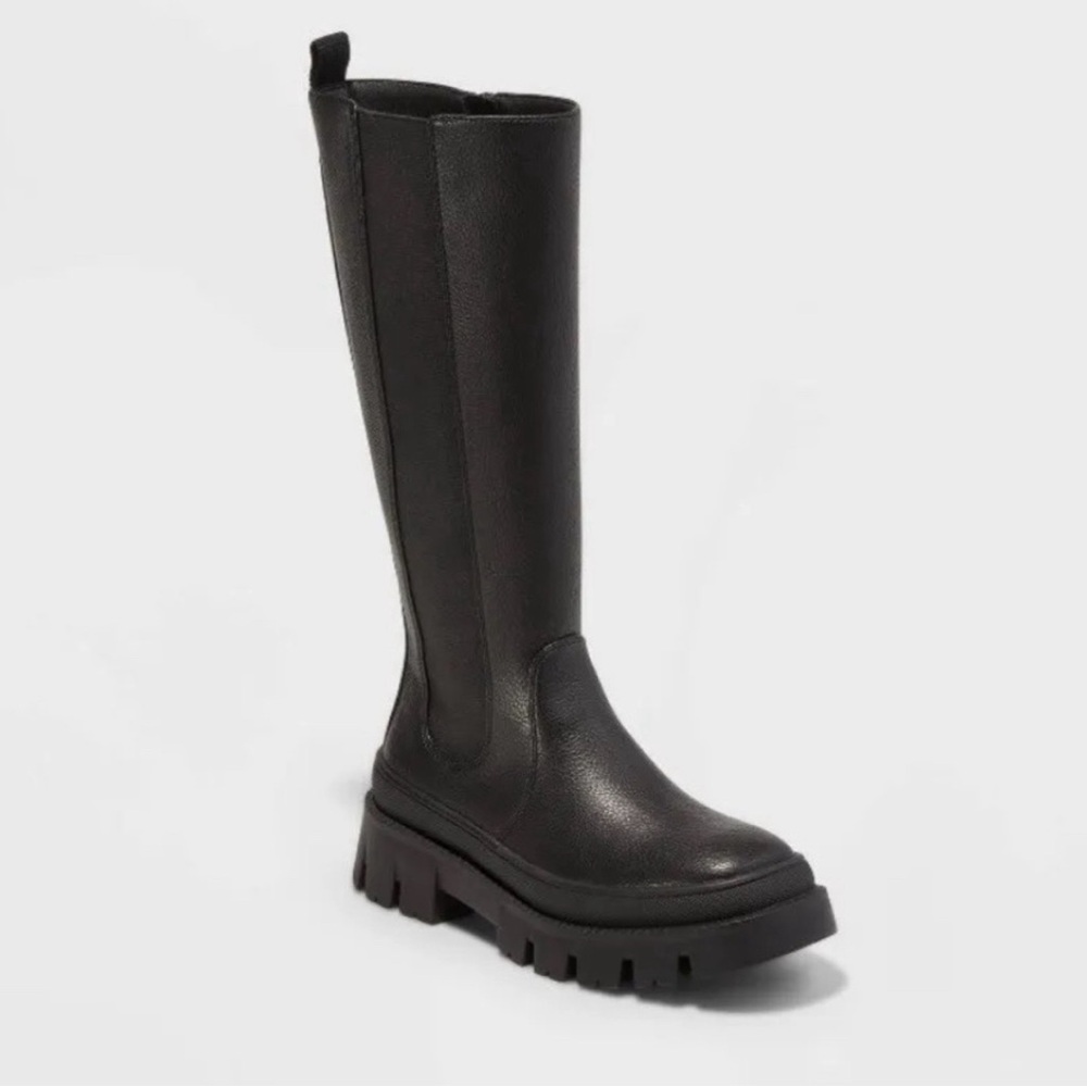 A NEW DAY Tall Black Boot Size 8